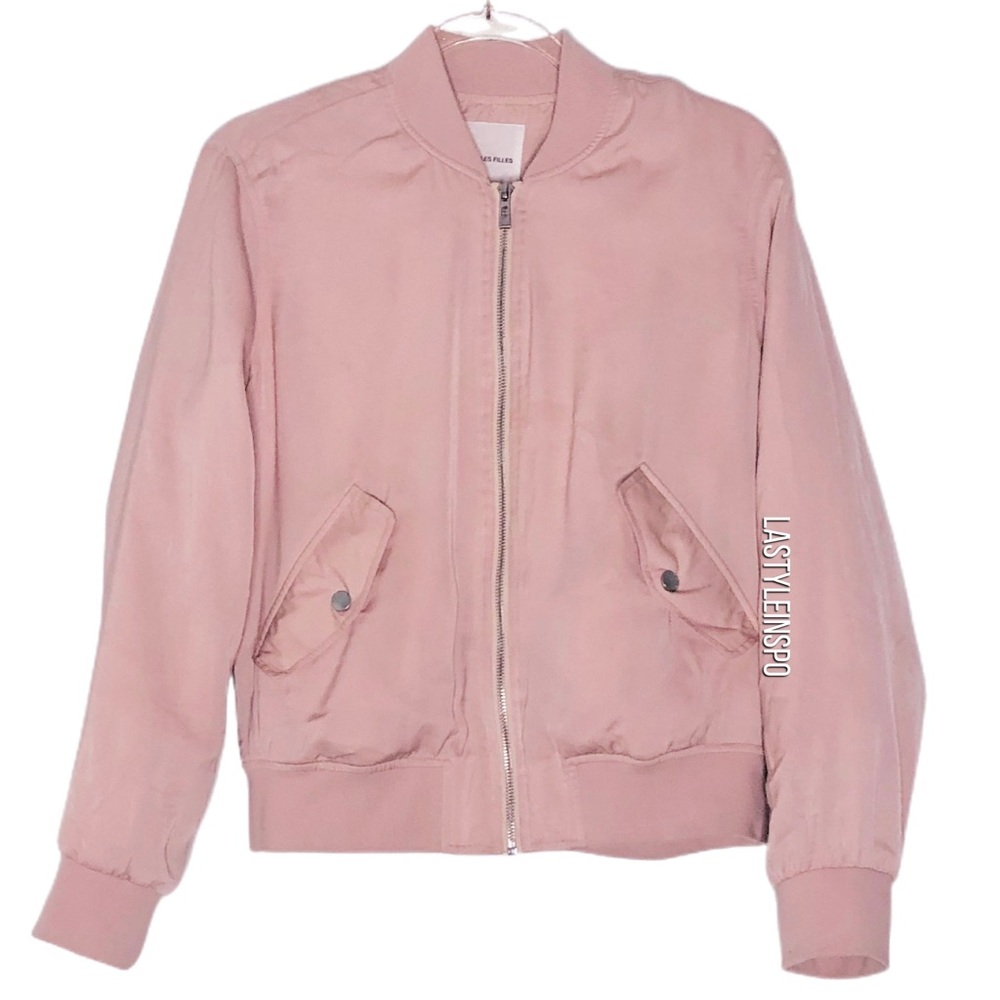 Avec Les Filles Bomber Jacket Baby Pink Size Small